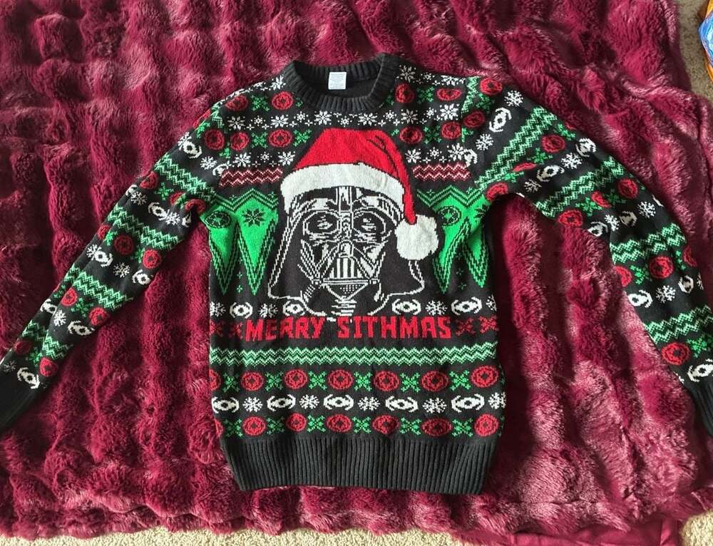 Star Wars Darth Vader Merry Sithmas Santa Ugly Christmas Sweater Medium